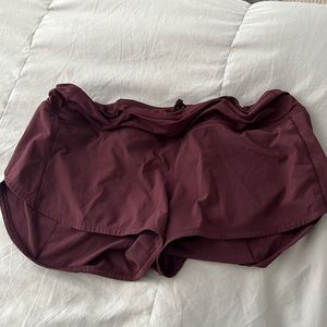 Lululemon size 10 maroon shorts